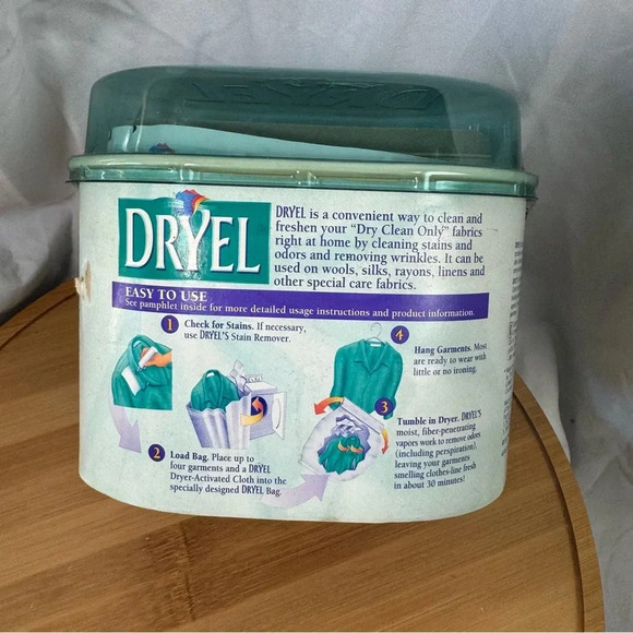 Dryel At Home Dry Cleaning Starter Kit 16 Garment 4 Dryer Load New Sealed 1997 - Picture 3 of 5